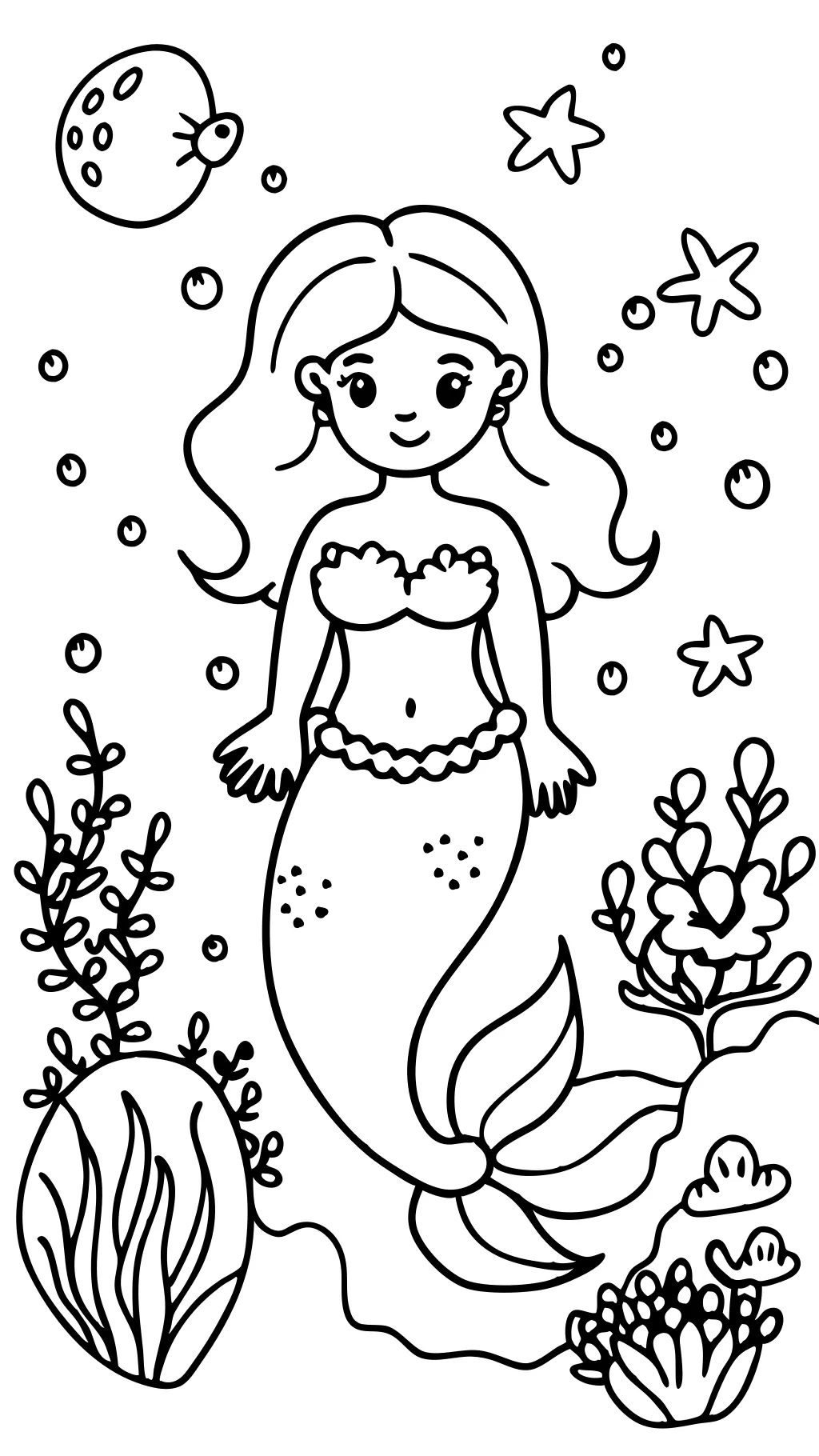 coloriages imprimables peu sirène